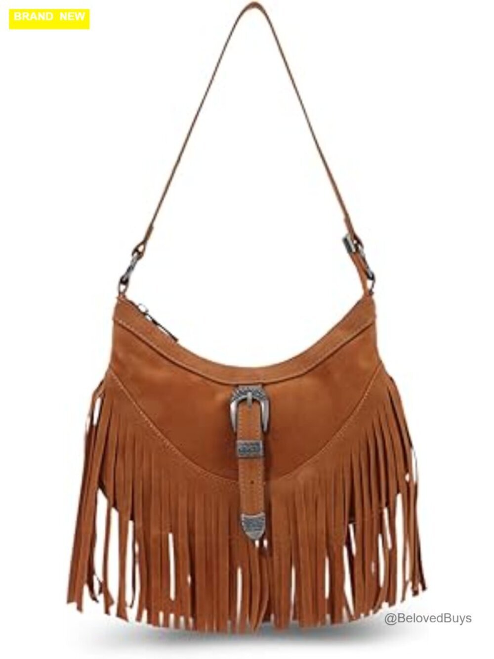 Faux Leather Fringe Hobo Bag Crossbody Tassel Purse